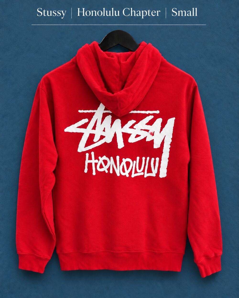 Stussy Honolulu Chapter Red Full Zip Hoodie Small NWOT